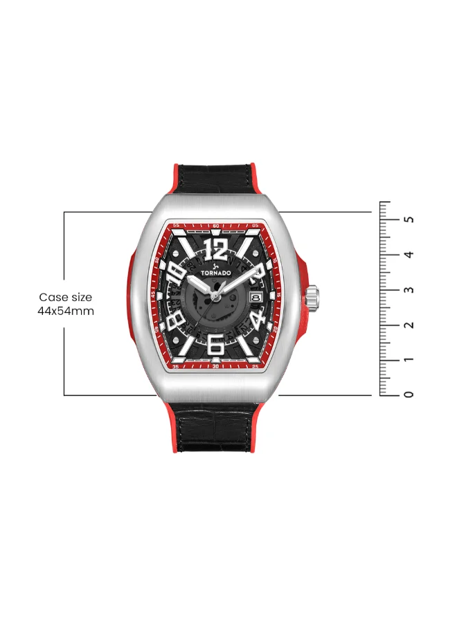 Tornado  Men's Leather Analog Display Watch T25001-SLBBR - 44mm for Men | Best Price UAE